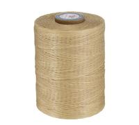 QUARKZMAN Hilo Encerado de Cuero, 0.8mm x 780m Cuerda Plana para Costura Cordón de Poliéster 3 línea para Manualidades Pulseras Trenzada Artesanía Collares Bricolaje, Lino Oscuro