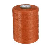 QUARKZMAN Hilo Encerado de Cuero, 0.8mm x 780m Cuerda Plana para Costura Cordón de Poliéster 3 línea para Manualidades Pulseras Trenzada Artesanía Collares Bricolaje, Naranja Tostado