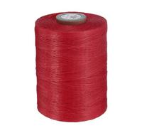 QUARKZMAN Hilo Encerado de Cuero, 0.8mm x 780m Cuerda Plana para Costura Cordón de Poliéster 3 línea para Manualidades Pulseras Trenzada Artesanía Collares Bricolaje, Rojo
