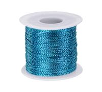 QUARKZMAN Hilo Encerado de de Poliéster 100m x 1mm (L*A) Cuerda de macramé Cable de Cera Cordón para Hacer Pulseras Joyería Collares Tejido de Macramé Cordón de Satén, Azul Marino