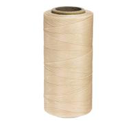 QUARKZMAN Hilo Encerado para Coser, 260m Hilo Macrame de Poliéster Costura de Cuero Cordón Hilo para Encuadernación Ganchillo Fabricación de Joyas Coser Bricolaje Manualidad, Beige