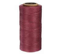 QUARKZMAN Hilo Encerado para Coser, 260m Hilo Macrame de Poliéster Costura de Cuero Cordón Hilo para Encuadernación Ganchillo Fabricación de Joyas Coser Bricolaje Manualidad, Rojo Oscuro