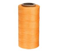 QUARKZMAN Hilo Encerado para Coser, 260m Hilo Macrame de Poliéster Costura de Cuero Cordón Hilo para Encuadernación Ganchillo Fabricación de Joyas Coser Bricolaje Manualidad, Naranja