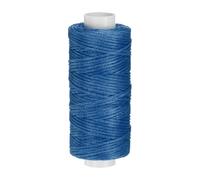 QUARKZMAN Hilo Encerado para Coser Cuero 55 Yardas / 50m 0.8mm 150D Hilos de Poliéster Plano Multiusos para Artesanías de Cuero Encuadernación de Libros Azul Zafiro