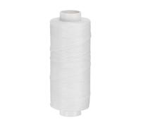 QUARKZMAN Hilo Encerado para Coser Cuero 55 Yardas / 50m 0.8mm 150D Hilos de Poliéster Plano Multiusos para Artesanías de Cuero Encuadernación de Libros Blanco