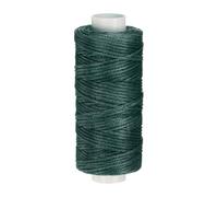 QUARKZMAN Hilo Encerado para Coser Cuero 55 Yardas / 50m 0.8mm 150D Hilos de Poliéster Plano Multiusos para Artesanías de Cuero Encuadernación de Libros Verde Oscuro