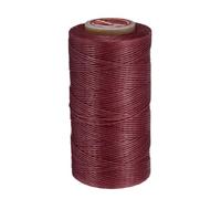 QUARKZMAN Hilo Encerado Plano Para Costura De Cuero, 200m / 219 Yardas Hilo De Poliéster Encerado, Cordón De Costura Encerado 210D Para Manualidades En Cuero, Pulseras Trenzadas, Borgoña