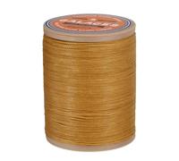 QUARKZMAN Hilo Encerado Redondo Para Costura De Cuero, 220m/240 Yardas Hilo De Poliéster Encerado, Cordón De Costura Encerado 420D Para Manualidades En Cuero, Marrón Dorado