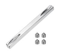 QUARKZMAN Husillo para Perilla de Puerta, Husillo de Repuesto para Manija de 100mm Hexagonales, Piezas Cuadradas para Manijas de Repuesto para Cerradura para Ensamblaje, Tono Plateado