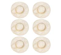 QUARKZMAN In Miniatura Per Bambole Cappellino Naturale Piccolo Per Casa Delle Bambole DIY Accessori Decorativi Artigianali Decorazione Abbigliamento Mini Casa Colore Legno Taglia M