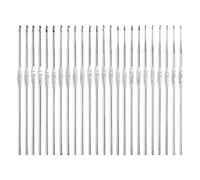 QUARKZMAN Inoxidable Acero Crochet Gancho Juego 0.6mm-1.9mm Tejer Agujas para Bricolaje Artesanal Hilo 24uds