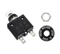 QUARKZMAN Interruptor De Circuito De Botón De 10A, 125/250V CA 50V CC Protector Térmico De Sobrecarga Con Reinicio Manual Y Tapas De Botón Impermeables