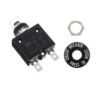 QUARKZMAN Interruptor De Circuito De Botón De 20Amp, 125/250V CA 50V CC Protector Térmico De Sobrecarga Manual Con Tapas De Botón Impermeables