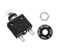 QUARKZMAN Interruptor De Circuito De Botón De 25Amp 125/250V CA 50V CC Protector Térmico De Sobrecarga Con Reajuste Manual Y Tapas De Botón Impermeables