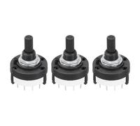 QUARKZMAN Interruptor Rotativo 1P12T de 1 Polo y 12 Posiciones para Selección de Bandas en TV, Radio, Máquina Doméstica - 3 Unidades