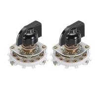 QUARKZMAN Interruptor Rotativo de 2P5T, 2 Polos 5 Posiciones, Selector de Banda de 1 Nivel para TV, Radio, Máquina Doméstica, 2 Unidades