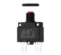 QUARKZMAN Interruptor Térmico De 3 Amperios, 125/250V CA 32V CC Interruptor De Protección Contra Sobrecarga De Circuito Con Reinicio Manual De Botón, Rojo