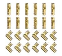 QUARKZMAN Invisible Latón Barril Bisagras, 24uds 5x17mm Latón Oculta Bisagras Plegable Soporte Cilíndrico Oculto Pequeño Barril Bisagras para Joyería Caja