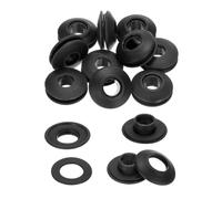 QUARKZMAN Juego de 10 Ojales de plástico para Lonas, inoxidables Camiones Cortinas Textiles, Tiendas de campaña, Lonas de Piscina, toldos, pancartas, Clips de fijación, Color Negro