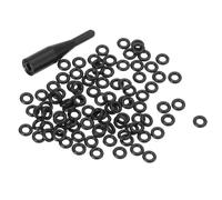 QUARKZMAN Juego de 100 juntas tóricas con aplicador 2BA antideslizante de goma, arandelas, accesorios para dardos, color negro