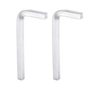 QUARKZMAN Juego de 2 Llaves de Cabeza Cuadrada en Forma de L, 8 mm, Acero Cromo-Vanadio, Llave de Perno de 4 Puntos para Reparaciones Básicas en el Hogar, Color Plata