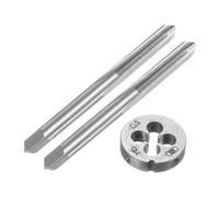 QUARKZMAN Juego de 3 Piezas de Machos y Terrajas, Métrica M5 x 0.5, Herramienta de Roscado y Roscado, Kit de Machos y Terrajas para Reparación de Roscas de Tuercas y Tornillos