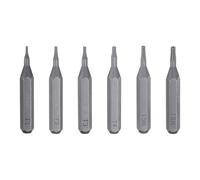 QUARKZMAN Juego de 6 Pcs de Puntas de Destornillador Torx T1-T6H con Vástago Hexagonal de 5/32" Longitud 28Mm, Cabeza Magnética de 6 Puntas de Estrella, Puntas Hexagonales de Acero S2