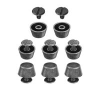QUARKZMAN Juego de 8 Clavos Planos de Cabeza Plana de 12 mm para Bolsos de Metal Clavos de Cabeza Plana para Bolsos Hebillas Planas Botones Remaches Cónicos Herramienta Pistola