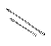 QUARKZMAN Juego De Barras De Extensión Flexibles De 3/8" 8" 12" Acero De Cromo Vanadio Barra De Extensión Cuadrada Extra Larga Mango De Conducción De Enchufe Plata 2 Piezas