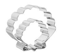 QUARKZMAN Juego De Cortadores De Galletas Con Forma De Concha Varios Tamaños Acero Inoxidable Pulido Pétalo De Rosa Cortadores De Galletas Molde Para Pastelería Fondant Pastel Galleta