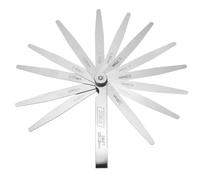 QUARKZMAN Juego De Galgas De Espesor Métrico 0.05-1mm 13 Láminas 100mm Juego De Galgas Cónicas 3CR13 Acero Inoxidable Herramienta De Medición De Espacio Para Reparación Bujía