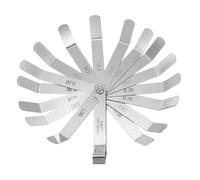 QUARKZMAN Juego De Galgas De Espesor Métrico 0.05-1mm 16 Láminas 100mm Galga Angular 3CR13 Acero Inoxidable Herramienta De Medición De Espacio Para Reparación Bujía