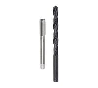 QUARKZMAN Juego de Grifo y Barrena, Grifo de Rosca 5/16-36 Uns y Barrena Helicoidal de Óxido Negro de 9/32", Kit de Herramientas de Reparación de Roscado con Grifo de Flauta Recta