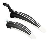 QUARKZMAN Juego De Guardabarros para Bicicleta De Montaña Ajustable Guardabarros Delantero Y Trasero 2 Piezas - Cobertura Total Universal Blanco