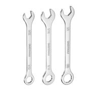 QUARKZMAN Juego De Llaves Combinadas Delgadas 9/32" 5/16" 3/8" Acero Inoxidable 30Cr13 Mini Llave Combinada Con Extremo De Caja De 12 Puntos Y Extremo Abierto Angulado A 15° De Autos