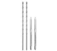 QUARKZMAN Juego de Machos y Brocas, 2pcs 4-40 UNC Machos de Roscar Rectos y 2pcs 2.3mm brocas Helicoidales, HSS-6542 Herramienta Roscado Kit
