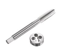 QUARKZMAN Juego de Machos y Matrices de 2 Piezas, Macho de Roscar a Mano Izquierda 5/16-18 Unc y Matriz Redonda, Herramienta de Roscado, Kit de Macho de Roscar y Matriz