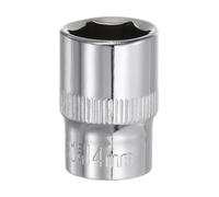 QUARKZMAN Juego Enchufes 6 Puntos Accionamiento 3/8" Profundidad 14mm Longitud 1.14" Acero 45# Enchufes Métricos Accionamiento Cuadrado Enchufes Cromados Pulidos Para Reparación Automóviles