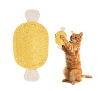 QUARKZMAN Juguete con Hierba Gatera Resistente A Mordidas, Duradero Y Divertido, Juguete para Gatos En Forma De Hueso De Muslo Relleno De Hierba Gatera (Blanco Amarillo), Diseñado.