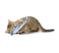 QUARKZMAN Juguete Resistente A Mordeduras con Hierba Gatera Duradero E Interesante Juguete para Masticar Simulado De Pez con Dientes De Gato Relleno De Hierba Gatera (Azul Blanco).