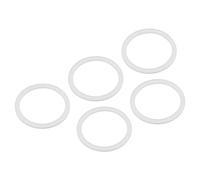 QUARKZMAN Junta de arandela plana de PTFE de 45 mm de diámetro interior x 5 piezas arandela plana redonda anillo de sellado para manija de puerta de cristal, color blanco