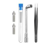QUARKZMAN Kit Boquillas 3D 2 Piezas Boquillas Para Impresora 3D K1 Aleación Cobre 0.4mm 5 Agujas Para Limpieza Boquillas Con Llave Tubo Y Unas Pinzas Para Ender3 Series 1.75mm