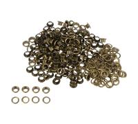 QUARKZMAN Kit de 200 Ojales Metálicos de 6mm 1/5" para Zapatos Ropa Cinturones Bolsas y Proyectos de Bricolaje Color Bronce