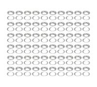 QUARKZMAN Kit de 200 Piezas de Ojales de 14 Mm de Metal con Herramientas de Instalación para Zapatos, Ropa, Cuero, Tela, Cinturones, Bricolaje, Color Plata
