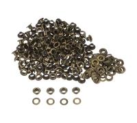 QUARKZMAN Kit de 300 Ojales Metálicos de 4.5mm 3/16" con Arandelas para Zapatos Ropa Cinturones Etiquetas Bolsas Tela Cuero Y Proyectos de Bricolaje Color Bronce