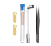 QUARKZMAN Kit De Boquillas 3D, 2 Piezas De Boquillas De Latón Para Impresora 3D De 0.6mm, 5 Agujas Para Limpiar Boquillas, Con Una Llave De Tubo Y Una Pinza, Para Serie Ender3 De 1.75mm