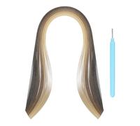 QUARKZMAN Kit De Filigrana De Papel, Tiras De Papel De 3mm Y 15.4 Pulgadas Con Bolígrafo Azul Para Principiantes De Enseñanza De Manualidades DIY De Flores (Marrón, Paquete De 100)