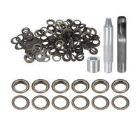 QUARKZMAN Kit de Herramientas de 100 Piezas de Ojales de Cobre de 12 mm con Punzón Hueco, Herramientas de Instalación de Ojales para Ropa, Cuero, Tela, Cinturones, Bronce
