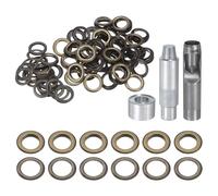 QUARKZMAN Kit de Herramientas de 100 Piezas de Ojales de Cobre de 20 mm con Punzón Hueco, Herramientas de Instalación de Ojales para Ropa, Cuero, Tela, Cinturones, Bronce