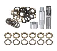 QUARKZMAN Kit de Herramientas de Ojales de Cobre de 20 mm con Punzón Hueco, Herramientas de Instalación de Ojales para Ropa, Cuero, Tela, Cinturones, Bronce